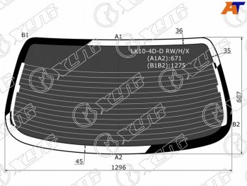Стекло заднее (Затемненное Обогрев) Toyota Echo 99-05  Platz 99-05 XYG LK10-4D-D RW/H/X