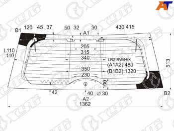 Стекло заднее (Цвет зеленый Обогрев Антенна) Land Rover Freelander 06-14 XYG LR2 RW/H/X