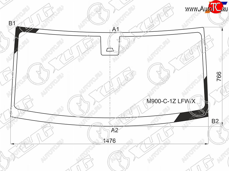 11 799 р. Стекло лобовое (Одна камера) Daihatsu Thor 16-20  Subaru Justy 16-  Toyota Roomy 16-  Tank 16- XYG M900-C-1Z LFW/X  с доставкой в г. Керчь