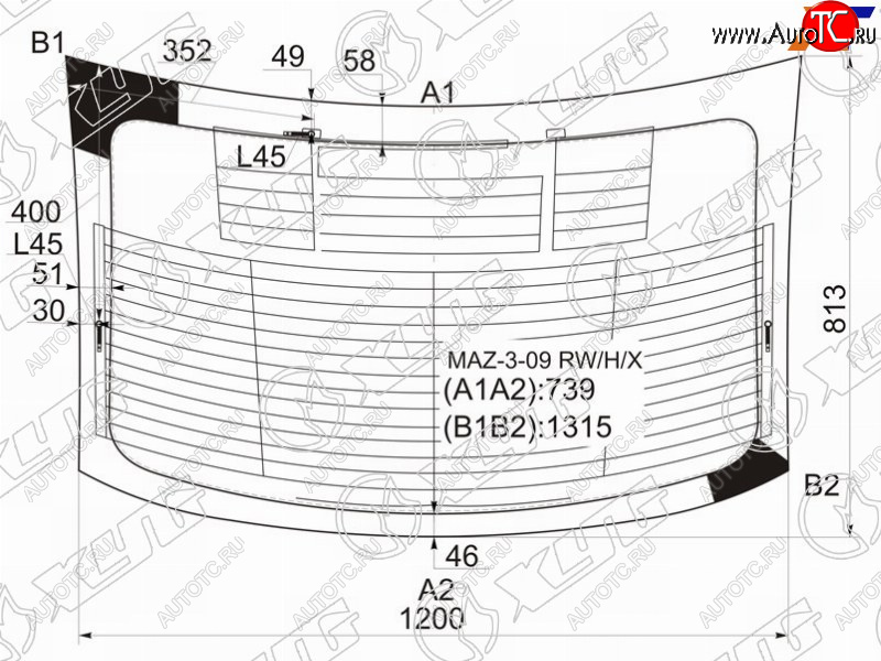 7 999 р. Стекло заднее (Цвет зеленый Обогрев Антенна 4D SED) Mazda 3 08-13  Axela 09-13 XYG MAZ-3-09 RW/H/X  с доставкой в г. Керчь