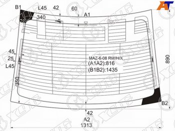 Стекло заднее (Цвет зеленый Обогрев Антенна 4D SED) Mazda 6 07-12  Atenza 07-12 XYG MAZ-6-08 RW/H/X