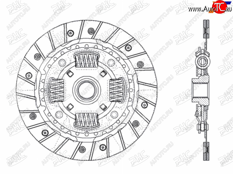 5 649 р. Диск сцепления MAZDA 3 1.3-1.6 04-09                                                                 PHC MZ-40  с доставкой в г. Керчь