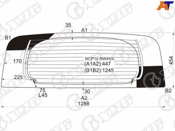 Стекло заднее (Цвет зеленый Обогрев) Toyota Ractis 05-10 XYG NCP10 RW/H/X