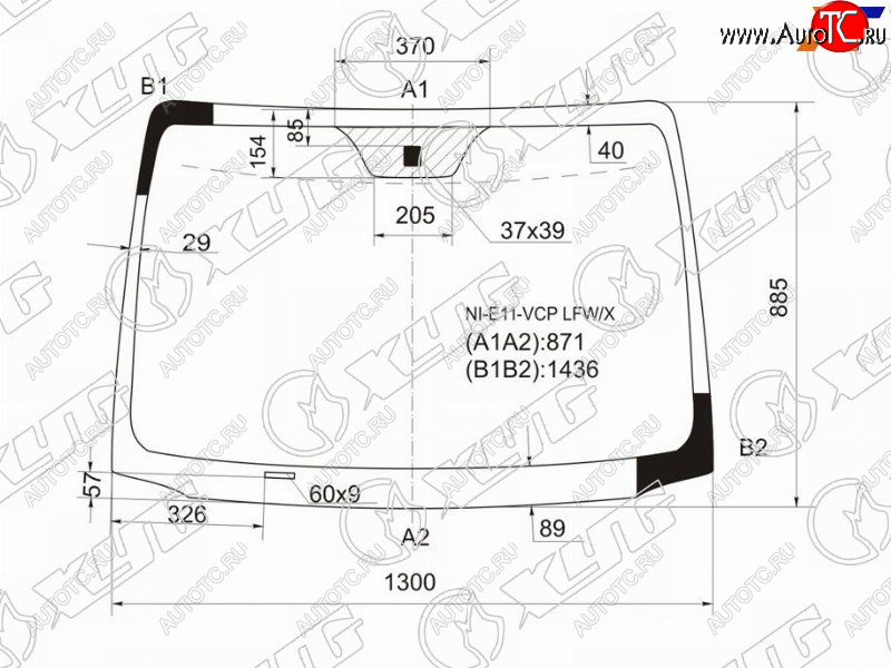 5 299 р. Стекло лобовое NISSAN NOTE 05-13 XYG NI-E11-VCP LFW/X  с доставкой в г. Керчь