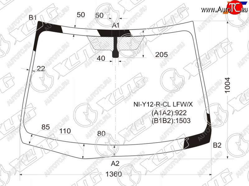 5 449 р. Стекло лобовое Nissan AD 06-16  Wingroad 05-18  Mazda Familia 07-18  Mitsubishi Lancer Japan 08-1 XYG NI-Y12-R-CL LFW/X  с доставкой в г. Керчь