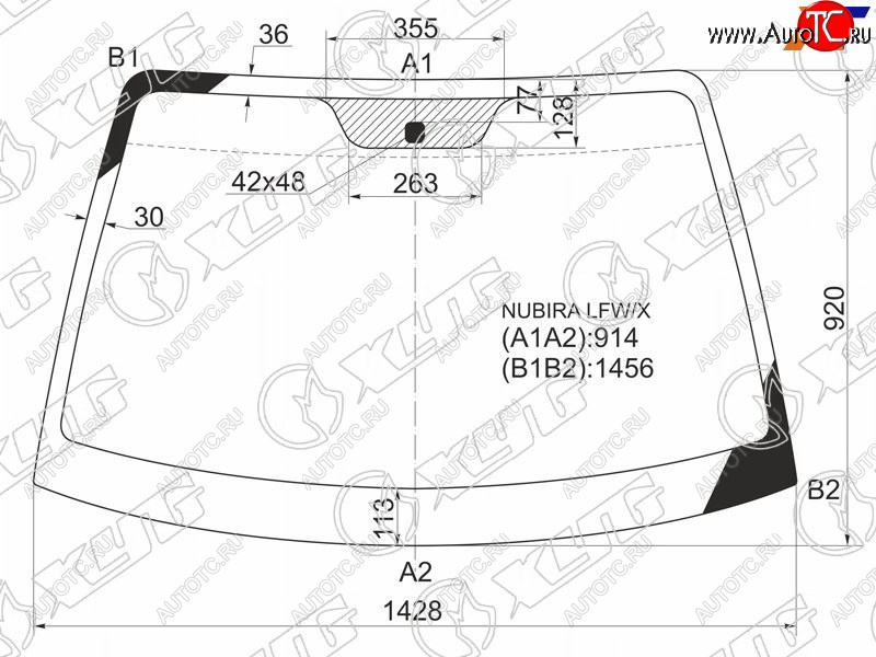 6 299 р. Стекло лобовое Daewoo Lacetti 04-09  Nubira 97-03 XYG NUBIRA LFW/X  с доставкой в г. Керчь