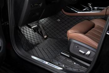 Ковры (Кожа АВТОПИЛОТ экокожа) Автопилот Mercedes-Benz C-Class ( С205,  W205) (2014-2025) дорестайлинг купе, дорестайлинг седан, рестайлинг седан (черный)