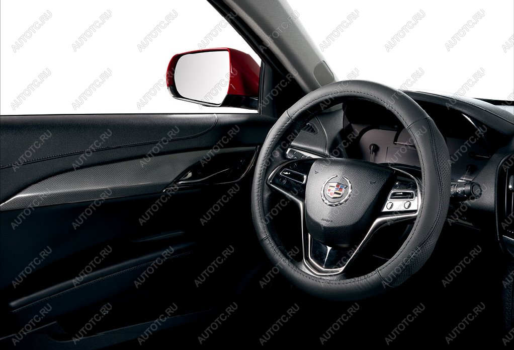 1 059 р. Оплётка на руль (37-39см GL2008 натурал.кожа) Автопилот   (черный)  с доставкой в г. Керчь