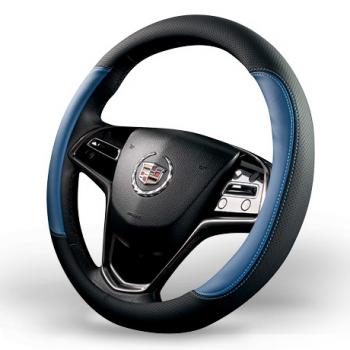 Оплётка на руль (37-39см GP 2102 кож/зам) Автопилот  (черный/синий)