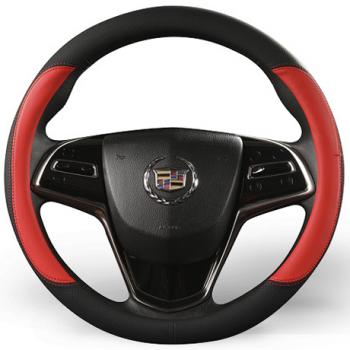 Оплётка на руль (37-39см GP 2102 кож/зам) Автопилот  (черный/красный)