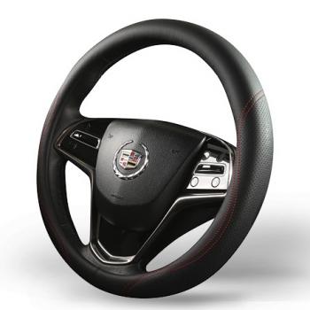 Оплётка на руль (37-39см GP 2106 кож/зам) Автопилот  (черный/строчка красная )
