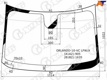 7 199 р. Стекло лобовое CHEVROLET ORLANDO 11-15 XYG ORLANDO-10-VC LFW/X  с доставкой в г. Керчь. Увеличить фотографию 1
