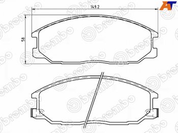 Колодки тормозные перед FL-FR SAT SSANGYONG Actyon Sport (2012-2025)