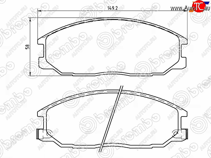 5 499 р. Колодки тормозные перед FL-FR SAT SSANGYONG Rexton Y290 (2012-2017)  с доставкой в г. Керчь