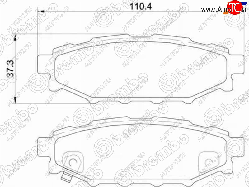 3 599 р. Колодки тормозные задние RH-LH SAT  Subaru Forester  SH - Impreza  GH  с доставкой в г. Керчь