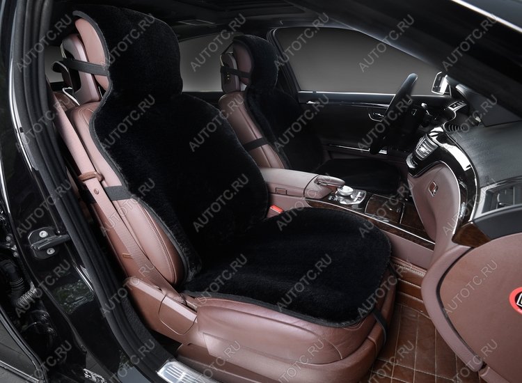 2 899 р. Накидка на сиденье (короткий ворс искусственный мех) Автопилот   (черный)  с доставкой в г. Керчь