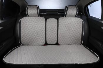 7 849 р. Накидка на сиденье (на весь салон Alkantara Lux Plus алькантара) Автопилот   (серый)  с доставкой в г. Керчь. Увеличить фотографию 2