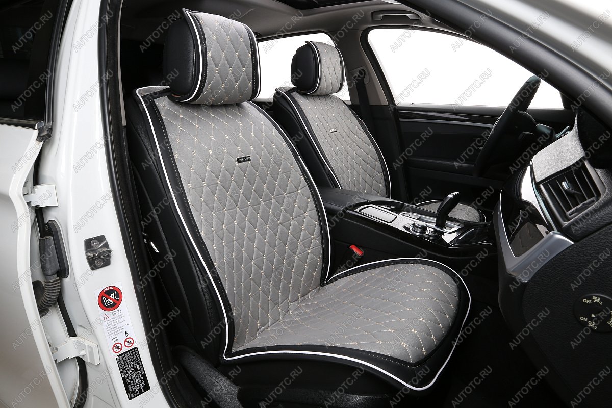 7 849 р. Накидка на сиденье (на весь салон Alkantara Lux Plus алькантара) Автопилот   (серый)  с доставкой в г. Керчь