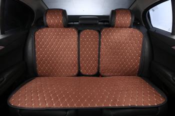 7 849 р. Накидка на сиденье (на весь салон Alkantara Lux Plus алькантара) Автопилот   (коричневый)  с доставкой в г. Керчь. Увеличить фотографию 2