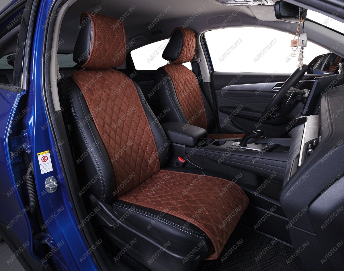 4 299 р. Накидка на сиденье (на весь салон GT Plus алькантара) Автопилот   (коричневый)  с доставкой в г. Керчь
