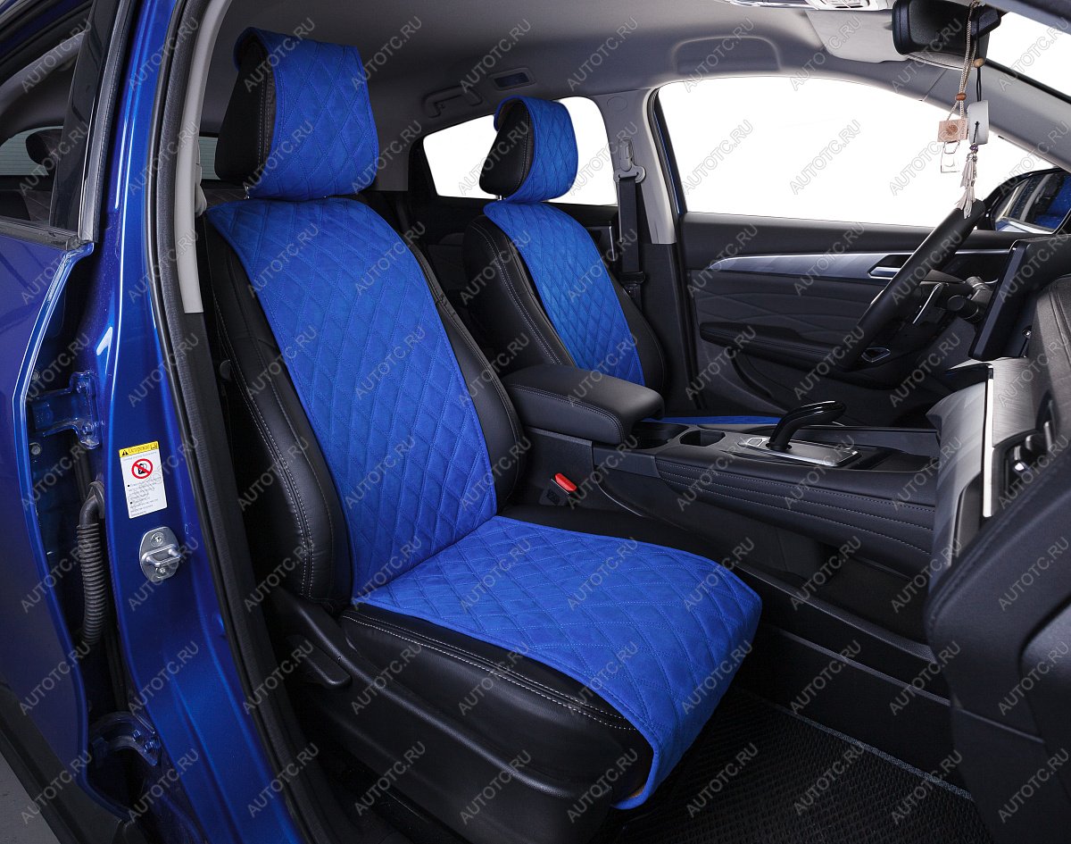 4 699 р. Накидка на сиденье (на весь салон GT Plus алькантара) Автопилот   (синий)  с доставкой в г. Керчь