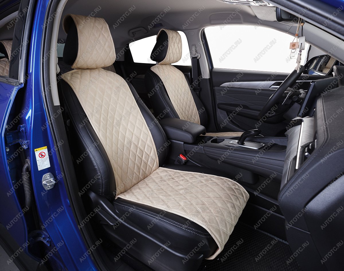 4 599 р. Накидка на сиденье (на весь салон GT Plus алькантара) Автопилот   (темно-бежевый)  с доставкой в г. Керчь