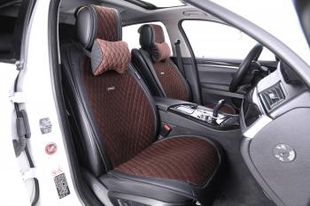 Накидка на сиденье (Velour велюр) Автопилот  (коричневый)