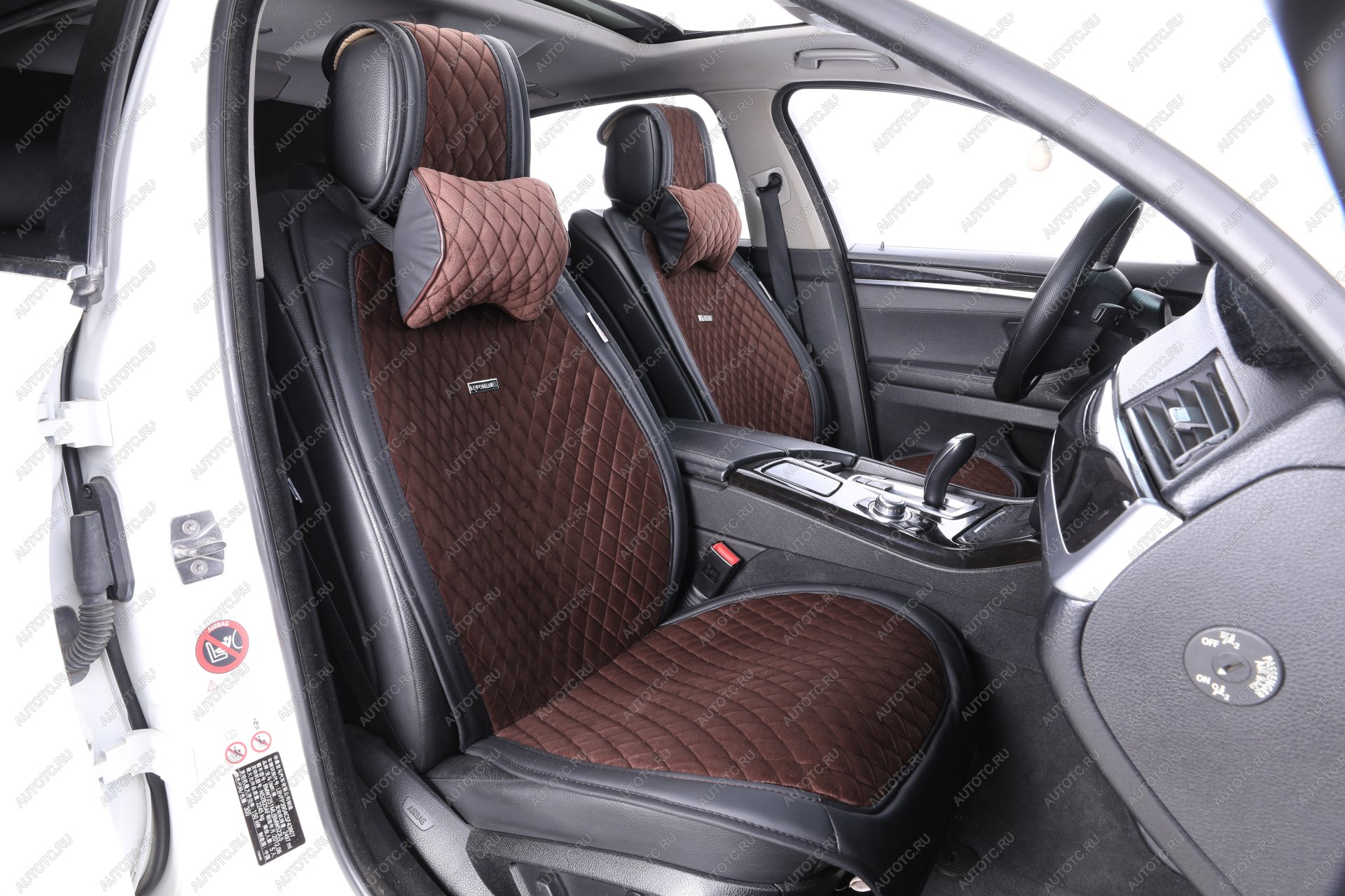 4 749 р. Накидка на сиденье (Velour велюр) Автопилот   (коричневый)  с доставкой в г. Керчь