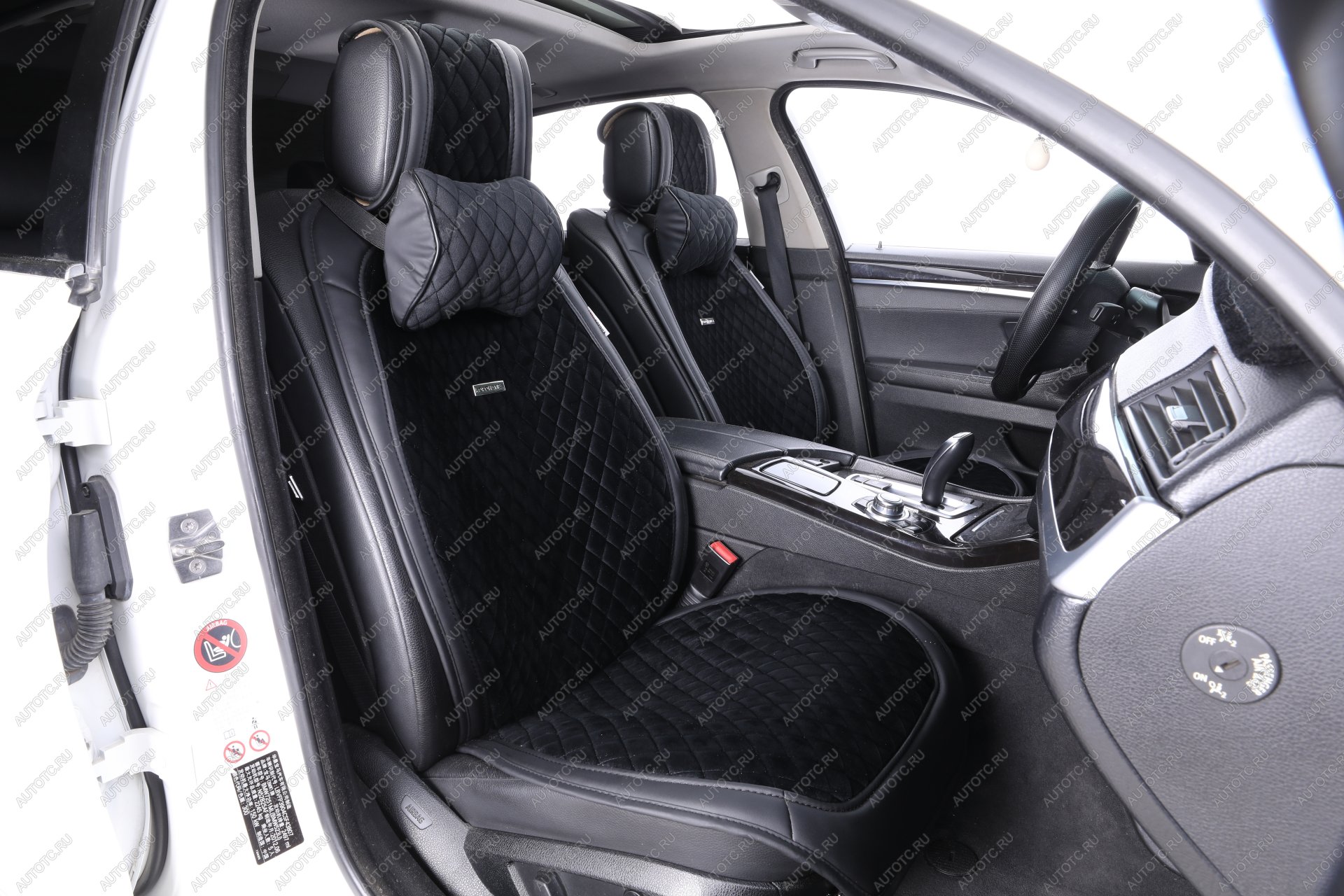 4 749 р. Накидка на сиденье (Velour велюр) Автопилот   (черный)  с доставкой в г. Керчь