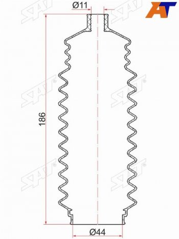 399 р. Пыльник рулевой рейки NISSAN PRIMERA 96-01SUNNY B14 94-99PULSAR N15 95-00HONDA ACCORD C.. 94-98 SAT R-2542  с доставкой в г. Керчь. Увеличить фотографию 1