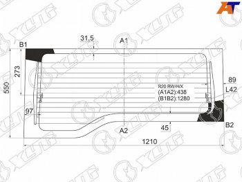 Стекло заднее (Цвет зеленый Обогрев) Nissan Terrano 93-95  Ford Maverick 93-00  Nissan Mistral 94 XYG R20 RW/H/X