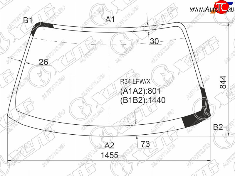8 649 р. Стекло лобовое Nissan Skyline 98-01  Skyline GT-R 99-02 XYG R34 LFW/X  с доставкой в г. Керчь