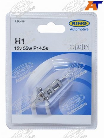 221 р. Лампа головного освещения H1  12V 55W Блистер 1 шт. RING REU448  с доставкой в г. Керчь. Увеличить фотографию 1