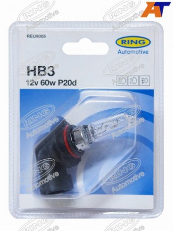 499 р. Лампа головного освещения HB3  12V 60W Блистер 1 шт. RING REU9005  с доставкой в г. Керчь. Увеличить фотографию 1