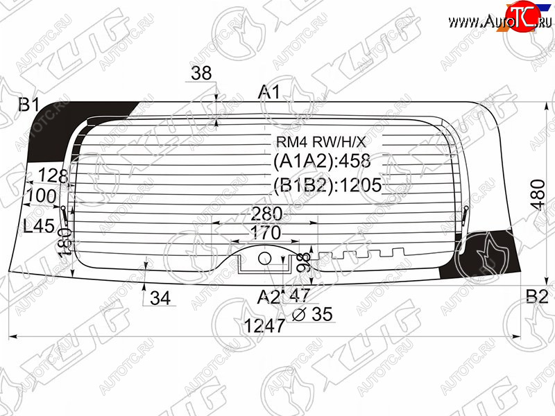 7 199 р. Стекло заднее (Цвет зеленый Обогрев) Honda CR-V 11-16 XYG RM4 RW/H/X  с доставкой в г. Керчь
