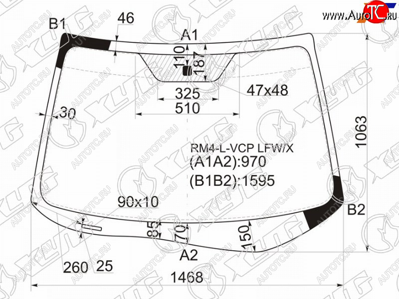 6 199 р. Стекло лобовое Honda CR-V 11-18 XYG RM4-L-VCP LFW/X  с доставкой в г. Керчь