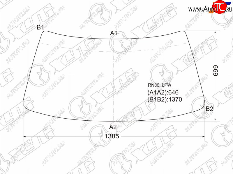 7 299 р. Стекло лобовое Toyota Hilux Pick Up 88-97  Great Wall Safe 01-09  Toyota 4Runner 89-95  Hilux Sur XYG RN80 LFW  с доставкой в г. Керчь