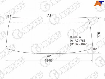 7 849 р. Стекло лобовое Hino 300 07-  Dutro 02-11  Toyota Dyna 99-11  ToyoAce 99-16 XYG RU86 LFW  с доставкой в г. Керчь. Увеличить фотографию 1