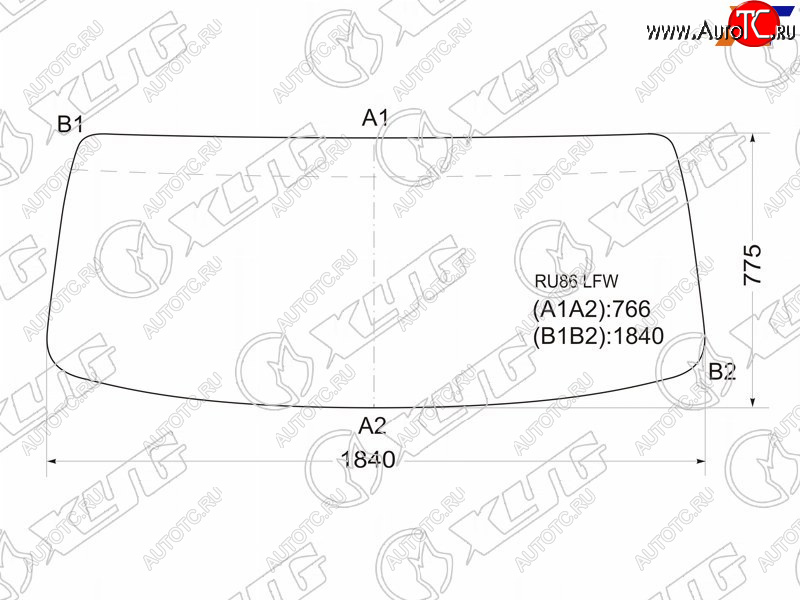 7 849 р. Стекло лобовое Hino 300 07-  Dutro 02-11  Toyota Dyna 99-11  ToyoAce 99-16 XYG RU86 LFW  с доставкой в г. Керчь