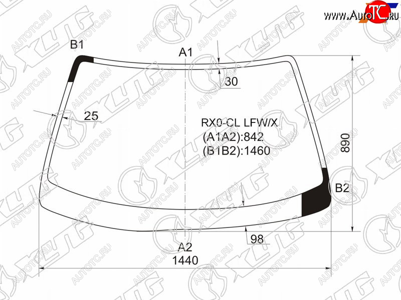 5 299 р. Стекло лобовое Toyota Mark II (X100) 96-00  Chaser (X100) 96-01 XYG RXO-CL LFW/X  с доставкой в г. Керчь