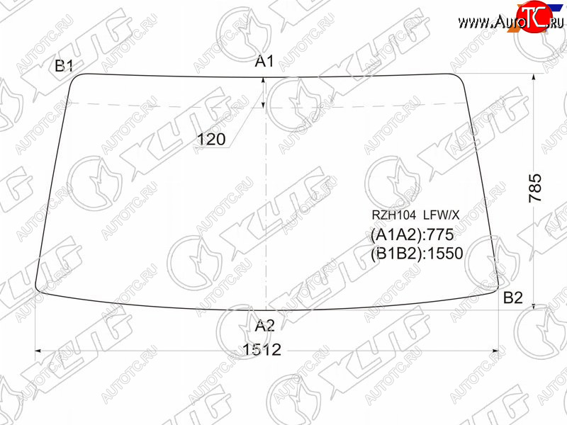 5 199 р. Стекло лобовое Toyota Hiace 89-04  Regius Ace 99-04 XYG RZH104 LFW  с доставкой в г. Керчь