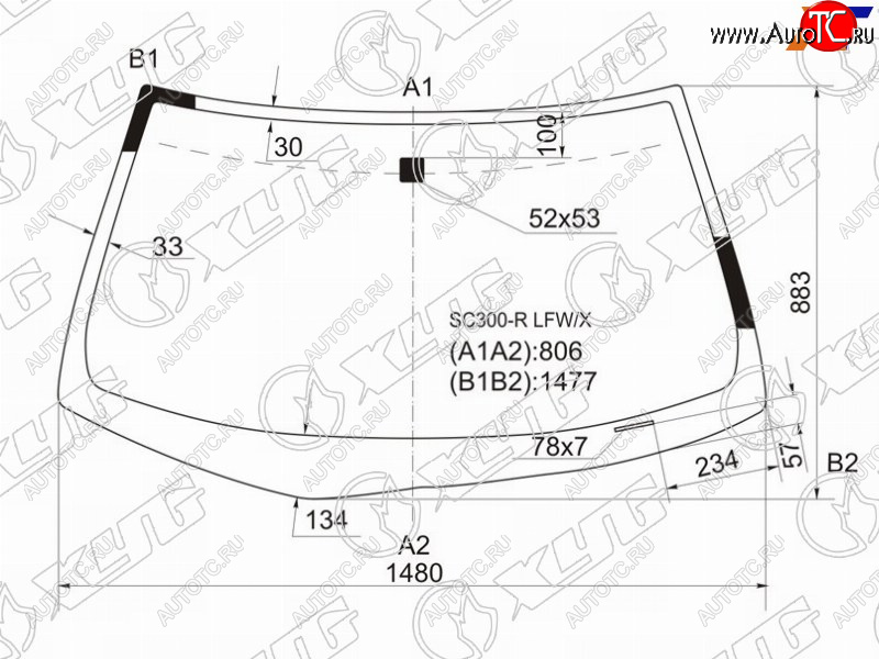 9 999 р. Стекло лобовое Toyota Soarer 91-01 XYG SC300-R LFW/X  с доставкой в г. Керчь