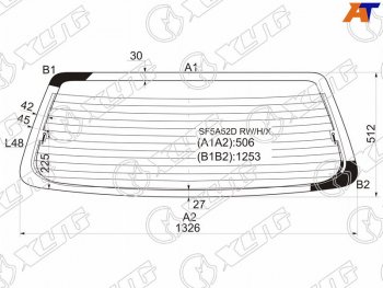 Стекло заднее (Цвет зеленый Обогрев) Subaru Forester 97-00 XYG SF5A52D RW/H/X