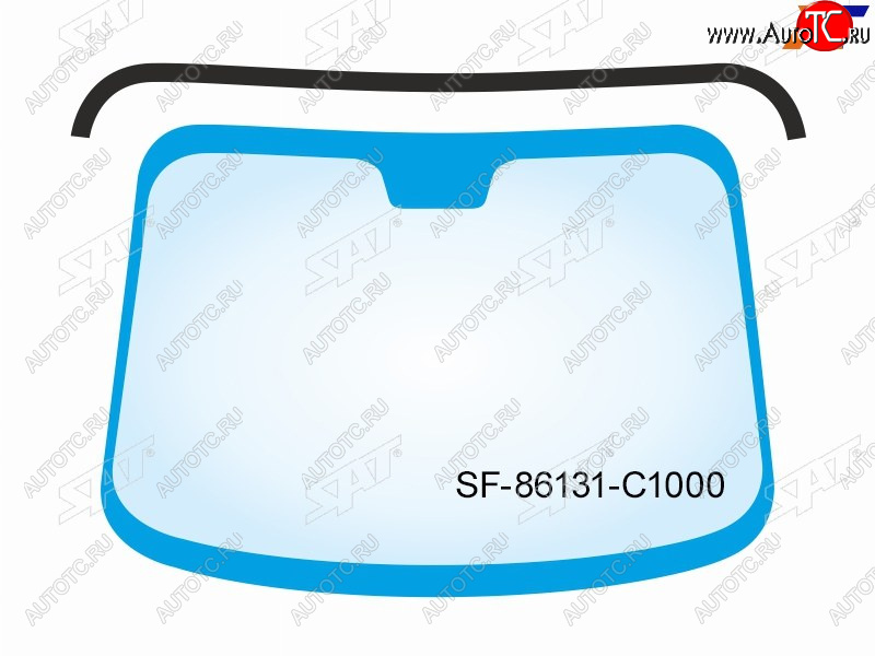 659 р. Молдинг лобового стекла (Сверху) Hyundai Sonata 04-19 SAT SF-86131-C1000  с доставкой в г. Керчь