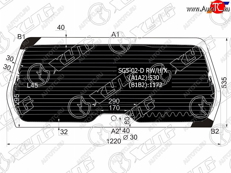 9 299 р. Стекло заднее (Затемненное Обогрев) Subaru Forester 02-05 XYG SG5-02-D RW/H/X  с доставкой в г. Керчь