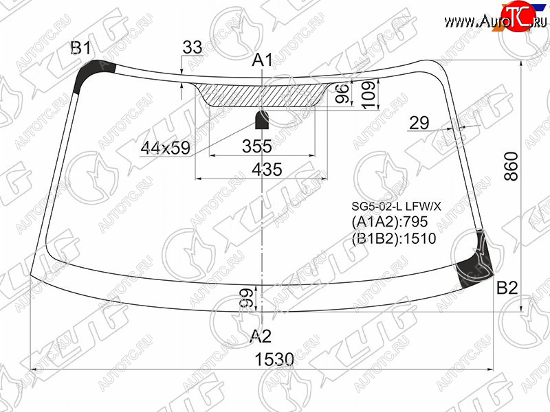 6 299 р. Стекло лобовое Subaru Forester 02-08 XYG SG5-02-L LFW/X  с доставкой в г. Керчь
