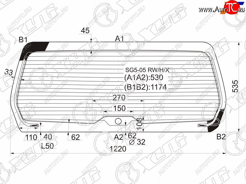 7 899 р. Стекло заднее (Цвет зеленый Обогрев) Subaru Forester 05-08 XYG SG5-05 RW/H/X  с доставкой в г. Керчь
