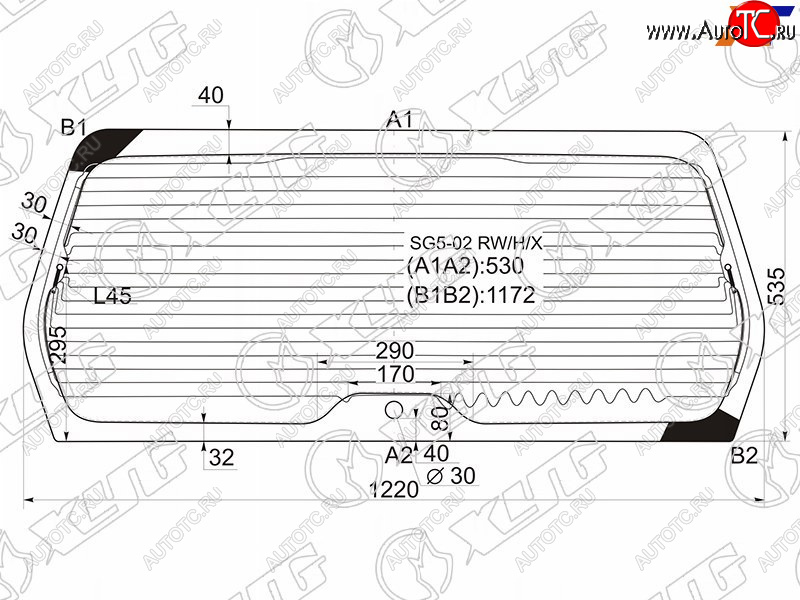 7 899 р. Стекло заднее (Цвет зеленый Обогрев) Subaru Forester 02-05 XYG SG5-02 RW/H/X  с доставкой в г. Керчь