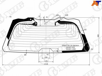 13 199 р. Стекло заднее (Цвет зеленый Обогрев) Smart Fortwo 98-07 XYG SMART-00-3D RW/H/X  с доставкой в г. Керчь. Увеличить фотографию 3