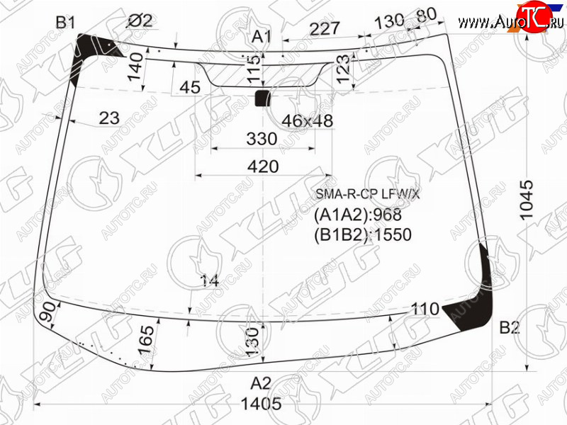 10 299 р. Стекло лобовое HONDA STREAM 06-14 XYG SMA-R-CP LFW/X  с доставкой в г. Керчь